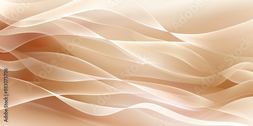 Background with wavy lines, soft edges, light colors, blurred shapes, delicate curves, and minimalist style. The overall design is simple yet elegant, featuring an abstract pattern 