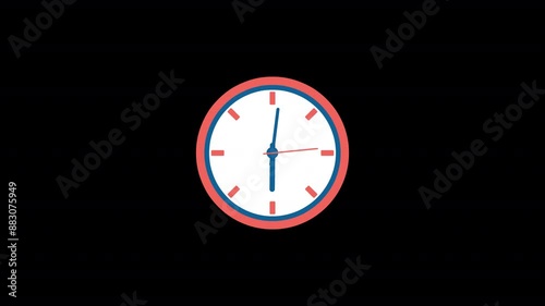 Wallpaper Mural Animated cartoon clock 12 hours timelape Torontodigital.ca