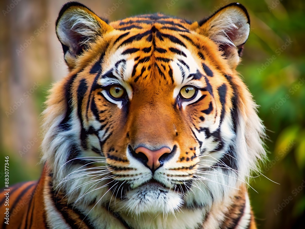 Obraz premium Close-up of a Tiger's Face.