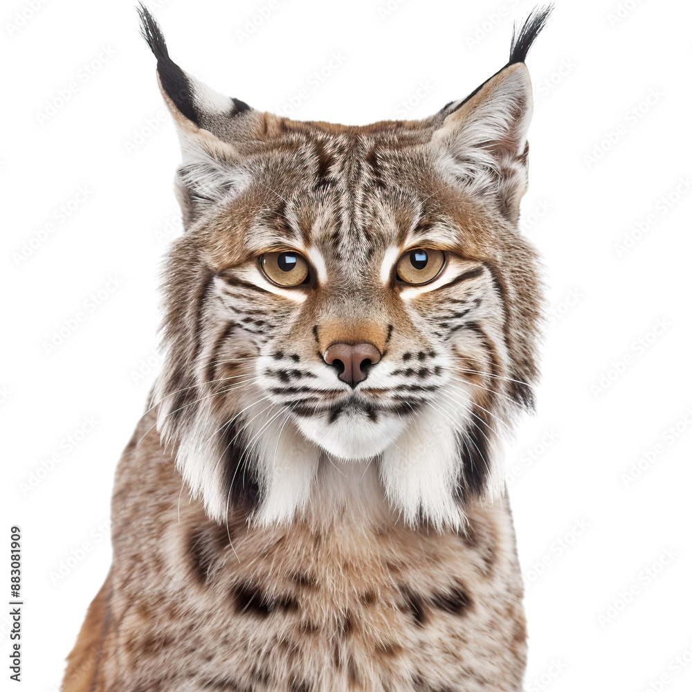 bobcat isolated on white background bobcat isolated on white background