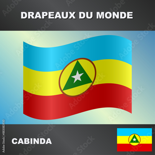 Drapeau ondulé par le vent du cabinda