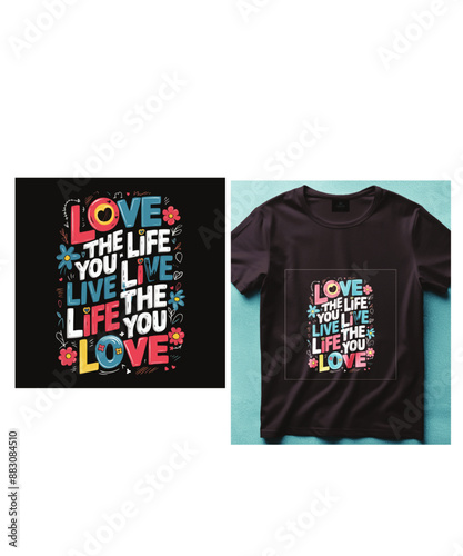  Typography T-Shirt Design Template, Illustration, Vector Graphics, Entertainment Shirt, T-Shirt Design.