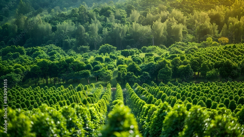 Obraz premium Thriving Tree Activities for Sustainable Forestry and Farming Practices