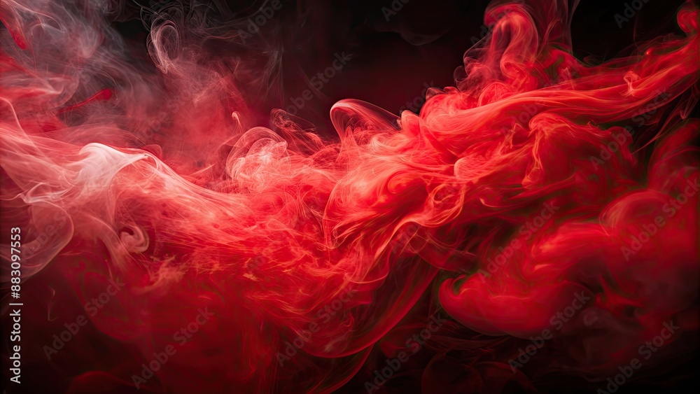 Abstract red smoke swirling in a mysterious and captivating background, abstract, red, smoke, swirling, mysterious, captivating