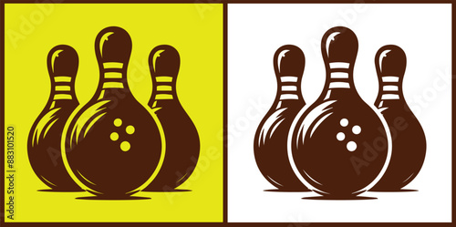 bowling ball icon set bowling ball symbol collection Vector illustration