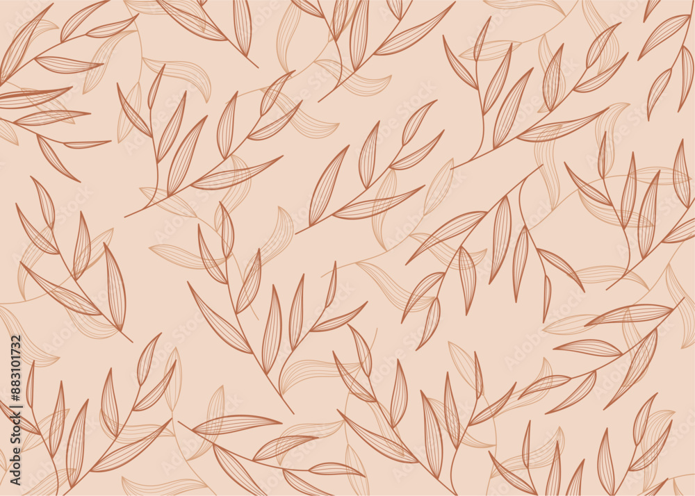 Obraz premium background design with plant pattern
