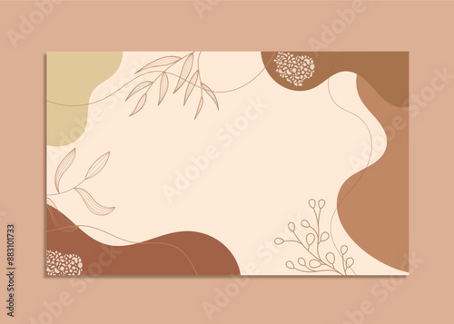 minimalist background design with a bohemian abstract theme