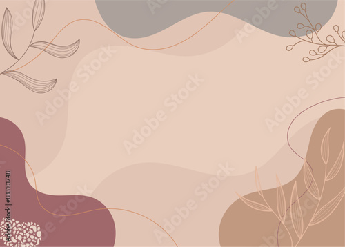minimalist background design with a bohemian abstract theme