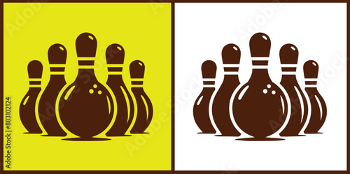 bowling ball icon set bowling ball symbol collection Vector illustration