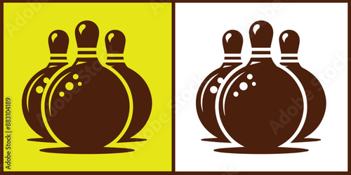 bowling ball icon set bowling ball symbol collection Vector illustration