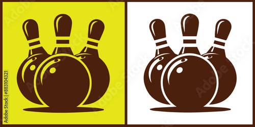 bowling ball icon set bowling ball symbol collection Vector illustration