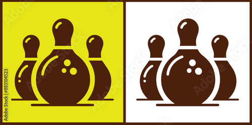bowling ball icon set bowling ball symbol collection Vector illustration