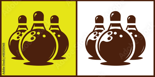 bowling ball icon set bowling ball symbol collection Vector illustration
