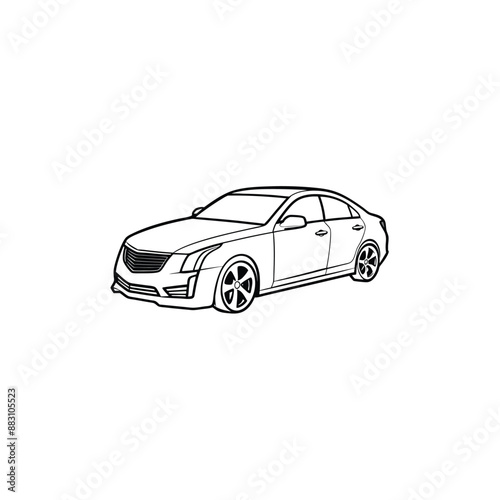 car isolated on white