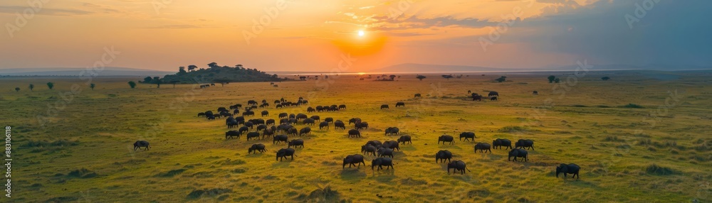 Drone shot of a serene wildlife reserve with diverse animals and natural landscapes, Realism, HighResolution, Photography, conservation and adventure Drone shot of a serene wildlife reserve with diverse animals and natural landscapes, Realism, HighResolution, Photography, conservation and adventure