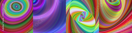 Abstract digital art background collection
