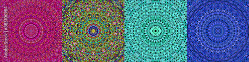 Geometric floral mandala background collection