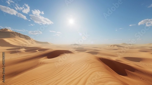 Vast and Desolate Desert Landscape