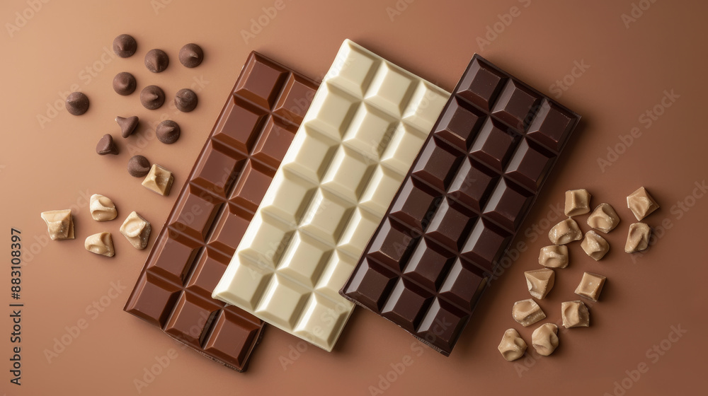 the delicious variety of milk, dark, and white chocolate bars, perfect for any content related to sweets and confectionery.
the delicious variety of milk, dark, and white chocolate bars, perfect for any content related to sweets and confectionery.