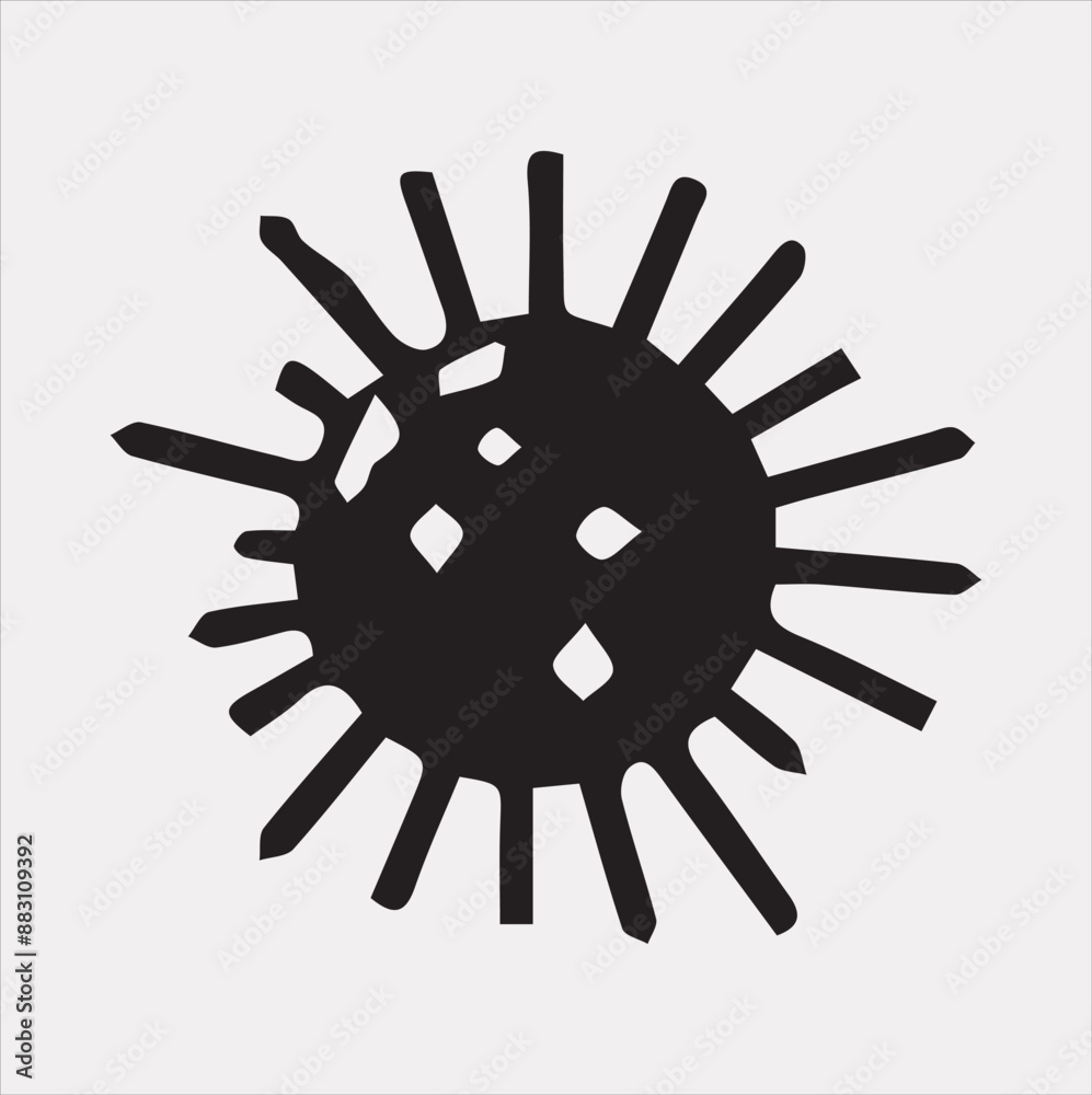 bacteria vector silhouette on a white background bacteria vector silhouette on a white background