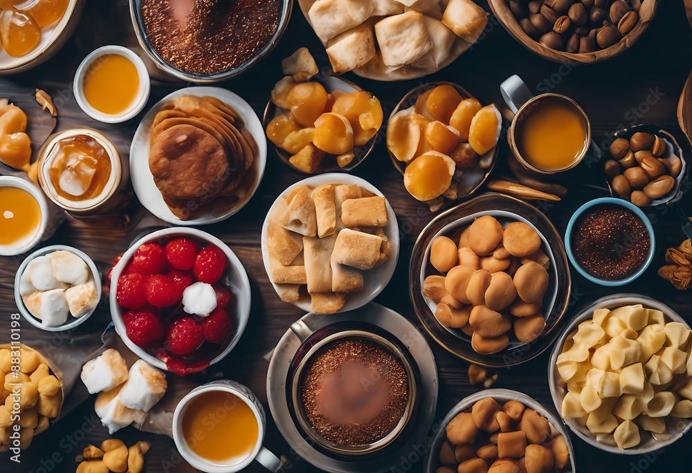 Turkish sweet food and coffee Turkish sweet food and coffee