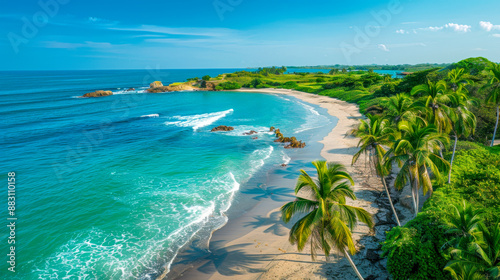 Tropical Paradise Beach  Aerial View