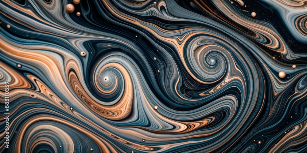 The image is a colorful swirl of lines and shapes, with a mix of blue The image is a colorful swirl of lines and shapes, with a mix of blue