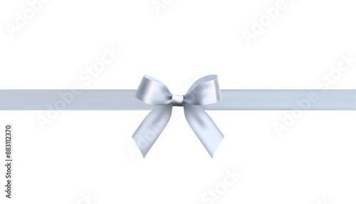 silver bow vector design material