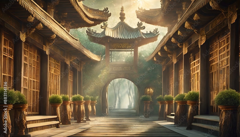 chinese temple in the night chinese temple in the night