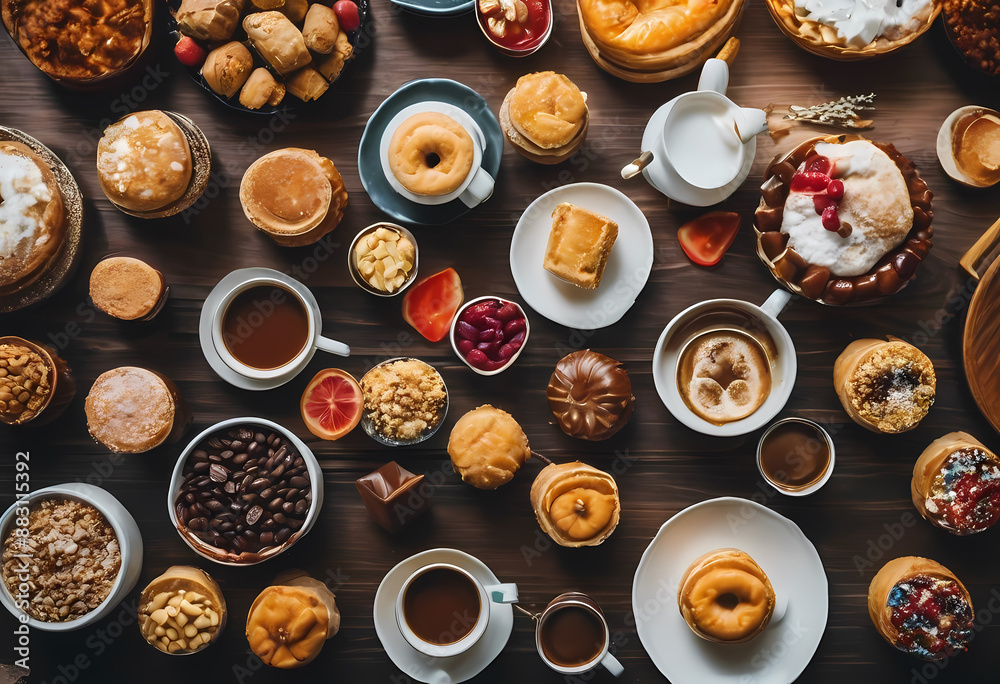 Turkish sweet food and coffee Turkish sweet food and coffee
