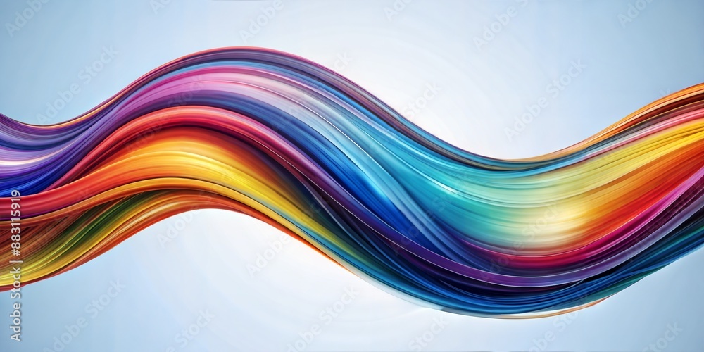A colorful wave with a blue background A colorful wave with a blue background