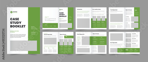 Case Study Booklet Corporate Case Study brochure Template 