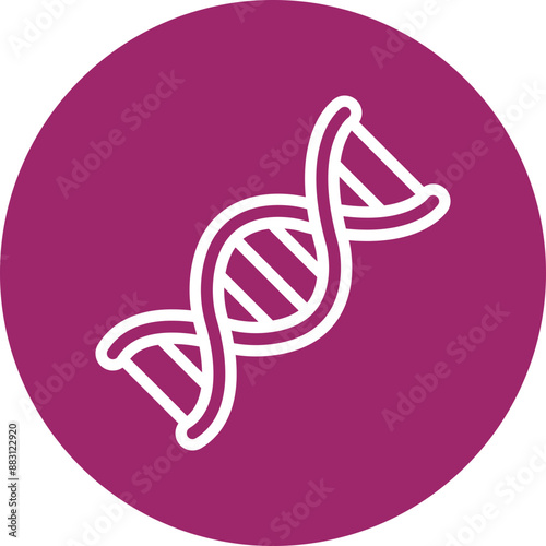 DNA Vector Line White Circles Multicolors
