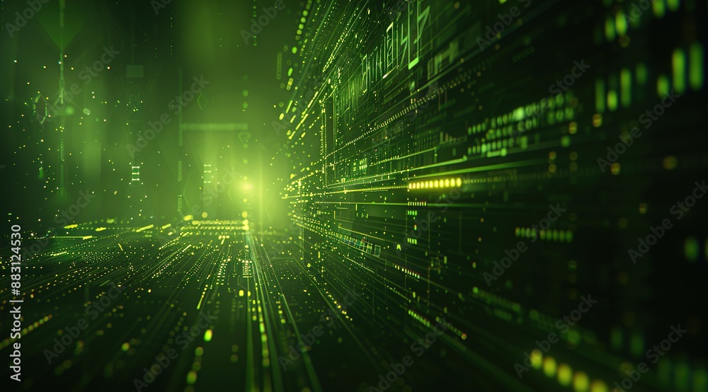 abstract background with green code abstract background with green code