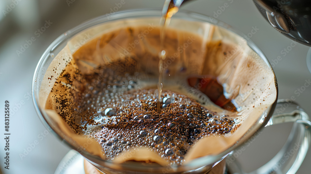 Fototapeta premium The drip coffee making process