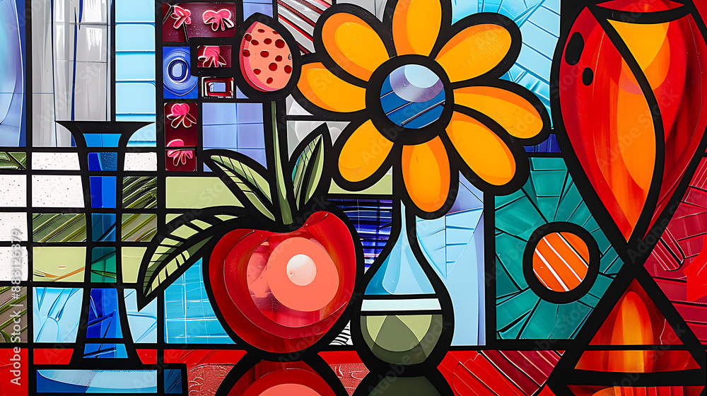 Abstract flower design, wallpaper, the beauty of colorful flowers Abstract flower design, wallpaper, the beauty of colorful flowers