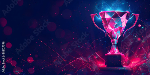 Trophy on an abstract background