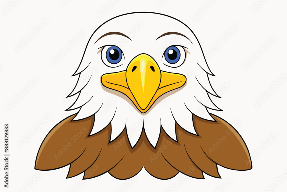 Naklejka premium Bald Eagle Adobe Illustrator Artwork