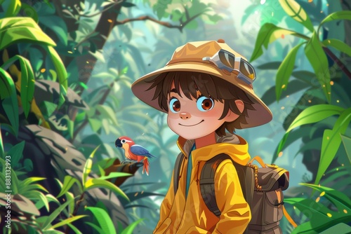 Young Explorer's Jungle Encounter