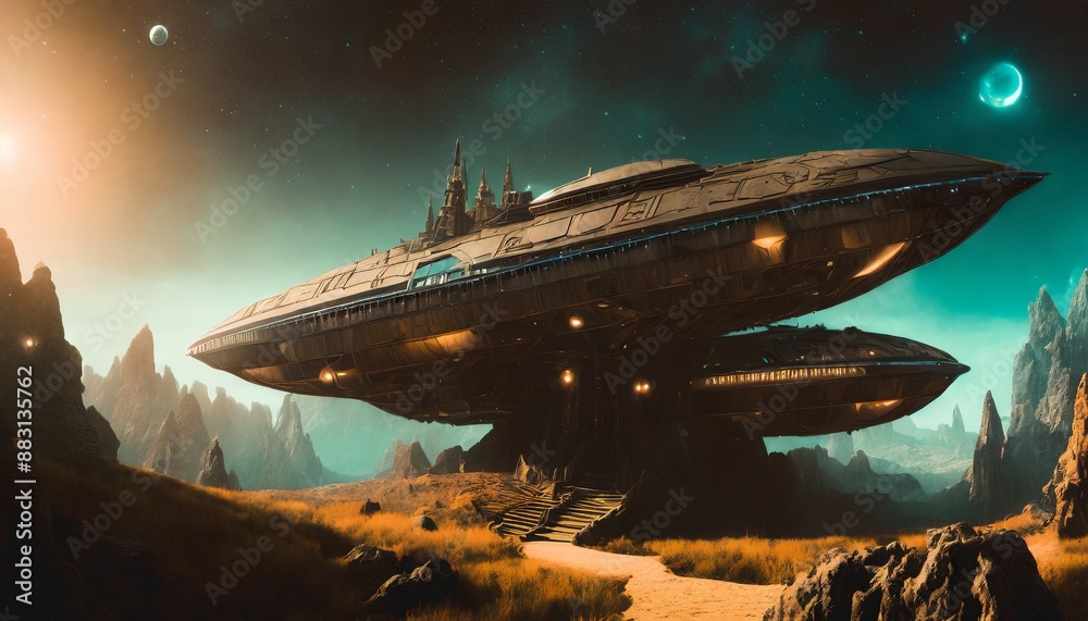 spaceship and ufo spaceship and ufo