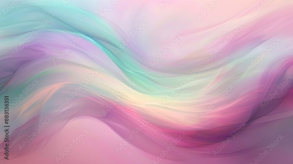 Fototapeta premium Abstract Dreamy Pastel Waves, abstract, pastel, wave, background
