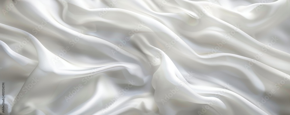 Obraz premium Abstract White Silk Fabric Texture, Texture, Fabric, Background, Drape