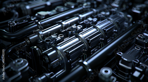 Intense view of the F1 car s KERS system, showing energy storage components, F1 car, KERS technology