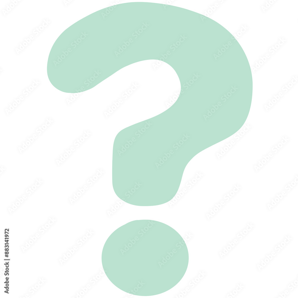 Question mark white green Question mark white green