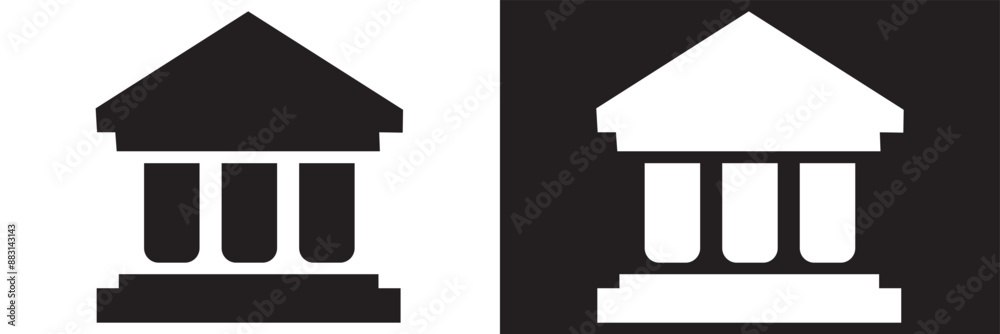 bank building vector icon bank building vector icon