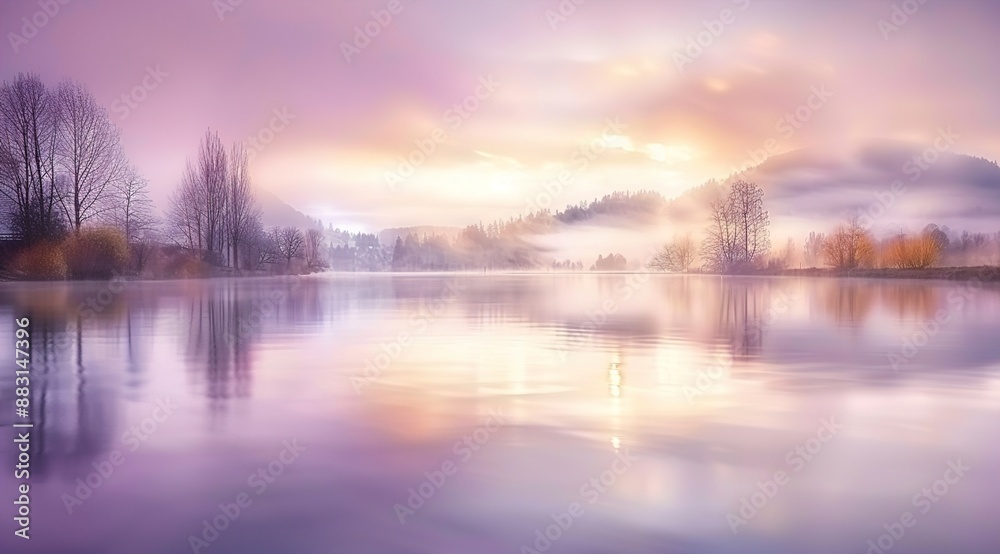 Fototapeta premium sunrise over the river
