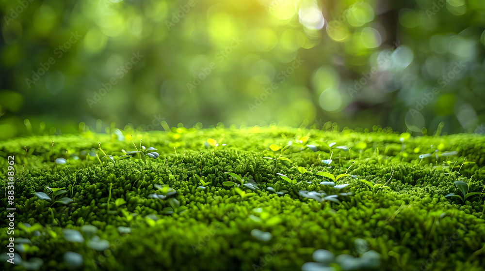 minimalist natural abstract concept green moss background, front view focus, ideal for wellness and spa product displays minimalist natural abstract concept green moss background, front view focus, ideal for wellness and spa product displays