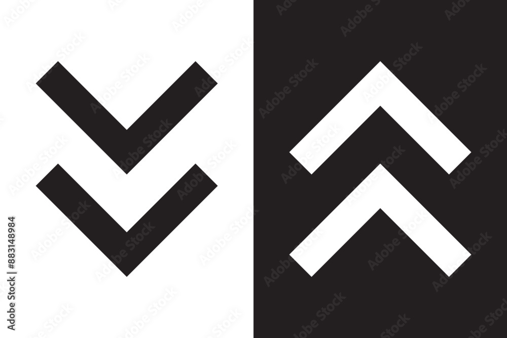 chevron-bottom up and down icon. Black icon. Black line icon. Business icon. chevron-bottom up and down icon. Black icon. Black line icon. Business icon.