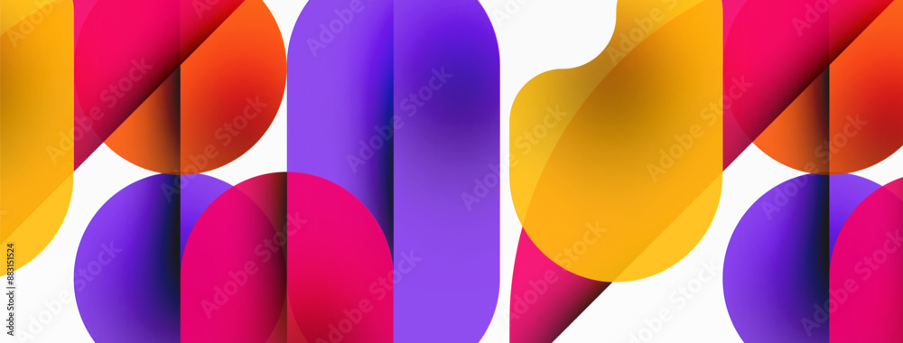 Minimal round shapes geometric abstract background. Circle design. Trendy techno business template for wallpaper, banner, background or landing Minimal round shapes geometric abstract background. Circle design. Trendy techno business template for wallpaper, banner, background or landing