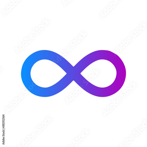 infinity tech gradient icon vector